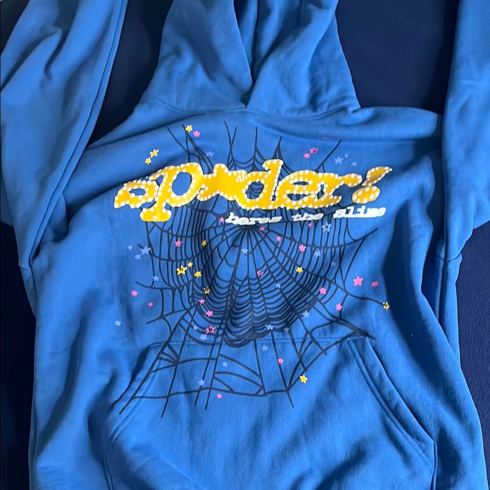 Blue Spider Graphic Hoodie